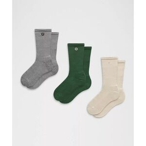 Lululemon-Unisex Daily Essential Crew Socks 3 Pack-Size Medium
